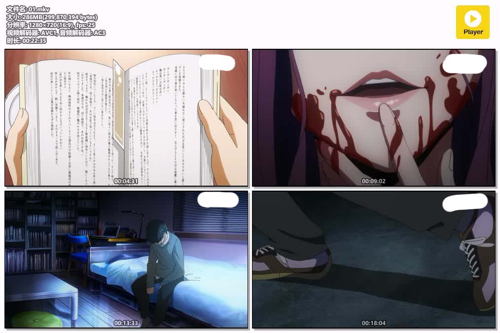 插图:《東京喰種1》粤日双语版全12集 | 720P高清+中文字幕 | 粤语动画 | 百度网盘/夸克网盘，编号:149