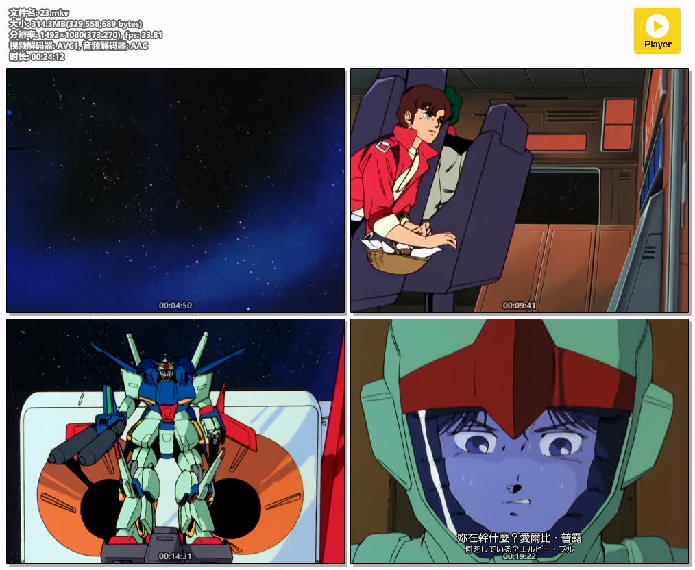 插图:《机动战士高达ZZ》粤日双语版全47集 | 720P高清+中文字幕 | 粤语动画 | 百度网盘/夸克网盘，编号:148