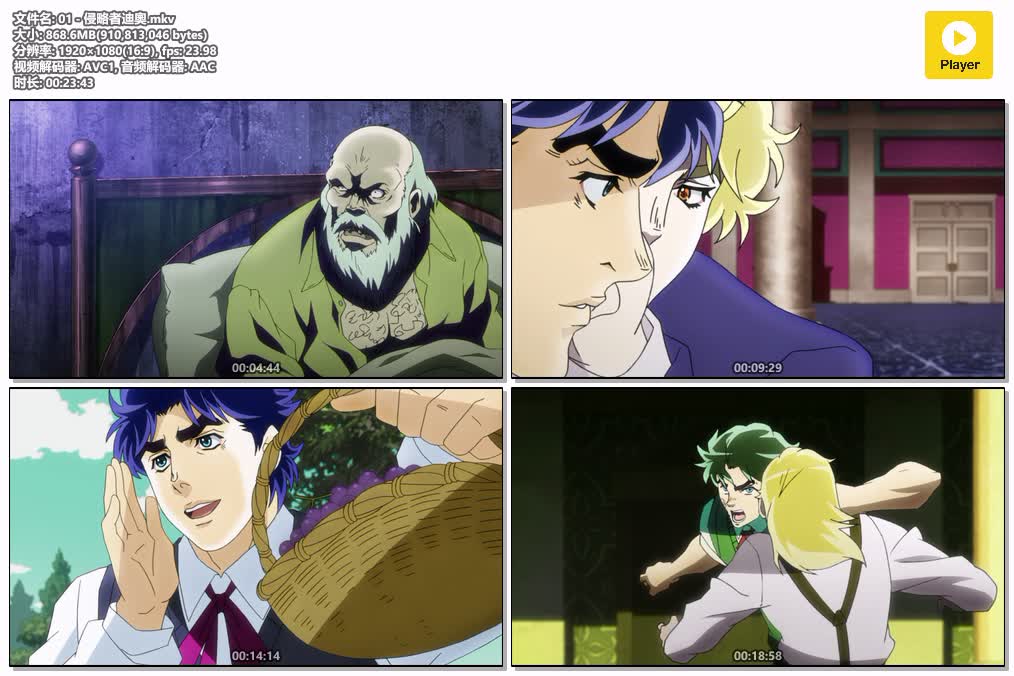 插图:《jojo的奇妙冒险》粤日双语版全26集 | 1080P高清+中文字幕 | 粤语动画 | 百度网盘/夸克网盘，编号:326