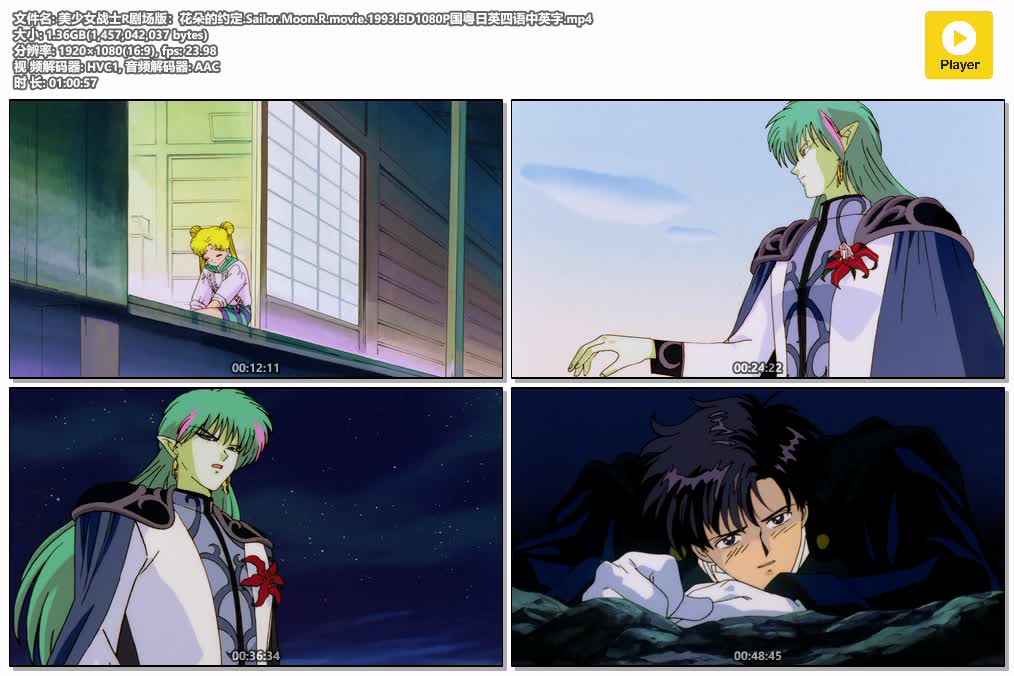 插图:《美少女战士剧场版》粤国日英四语版全6集 | 1080P高清+中文字幕 | 粤语动画 | 百度网盘/夸克网盘，编号:845
