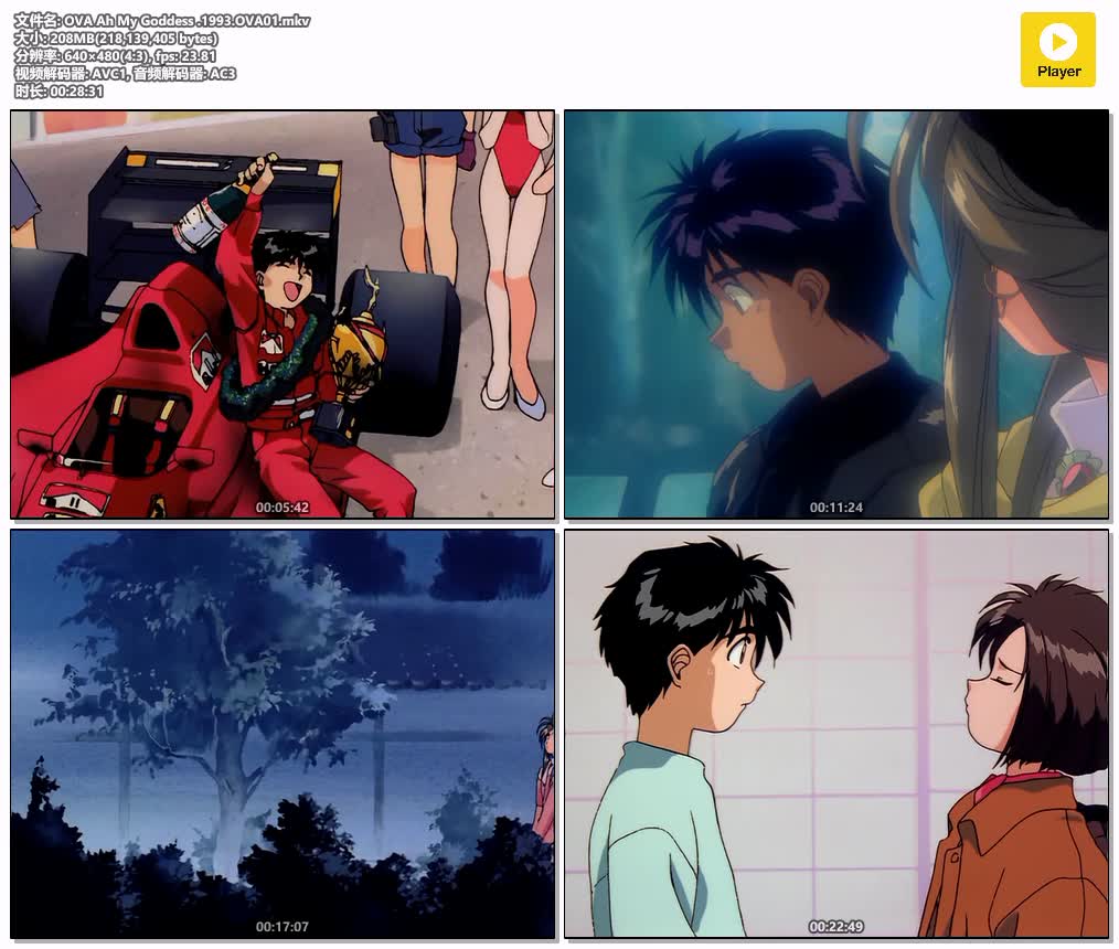 插图:《幸運女神》OVA版 粤日双语版全5集 | 480P高清+中文字幕 | 粤语动画 | 百度网盘/夸克网盘，编号:512