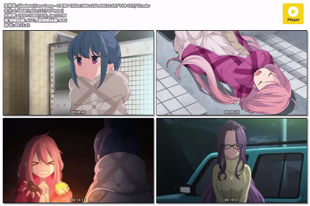 插图:《露营少女1》粤日双语版全12集 | 1080P高清+中文字幕 | 粤语动画 | 百度网盘/夸克网盘，编号:815