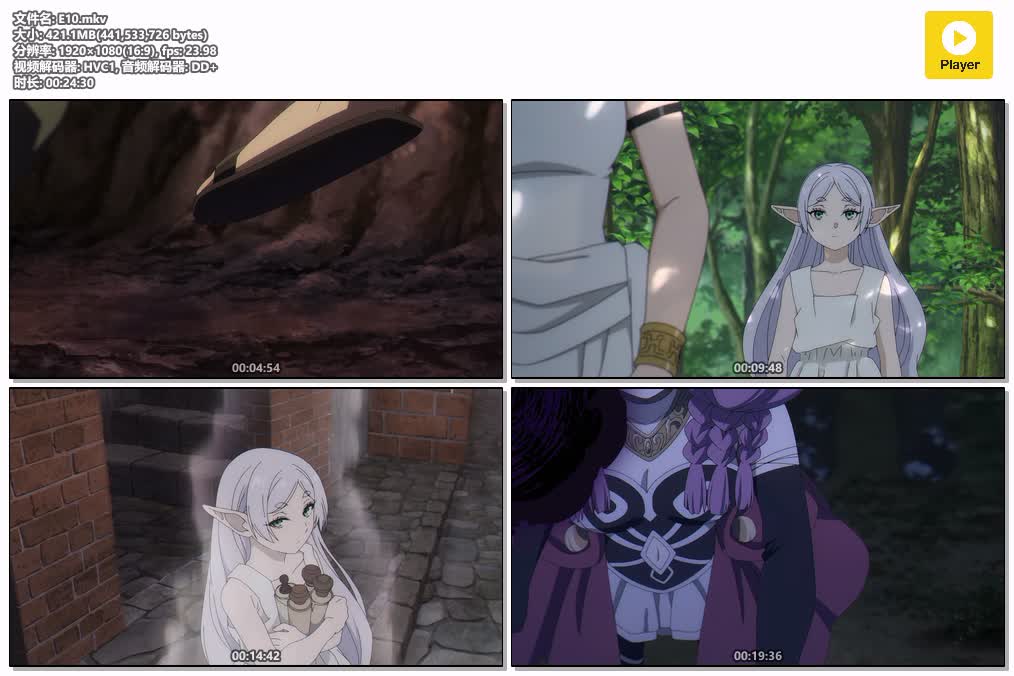 插图:《葬送的芙莉莲》粤国日三语版全28集 | 1080P高清+中文字幕 | 粤语动画 | 百度网盘/夸克网盘，编号:428