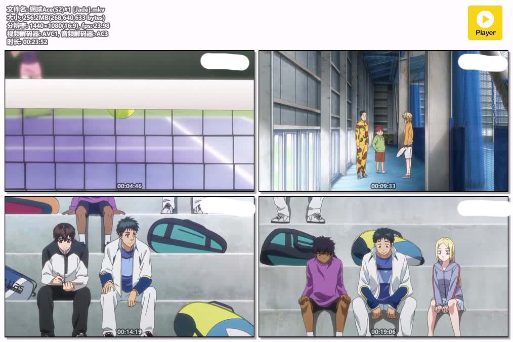 插图:《 網球Ace (S2)》粤日双语版全25集 | 1080P高清+中文字幕 | 粤语动画 | 百度网盘/夸克网盘，编号:844