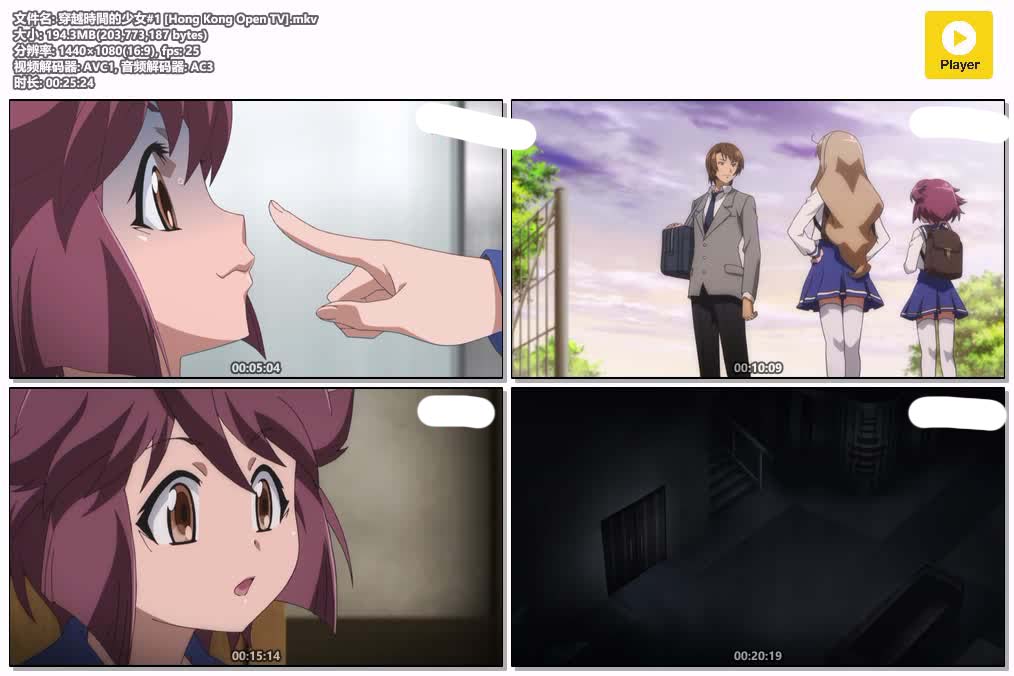 插图:《穿越時間的少女》粤语版全12集 | 1080P高清+无字幕 | 粤语动画 | 百度网盘/夸克网盘，编号:106