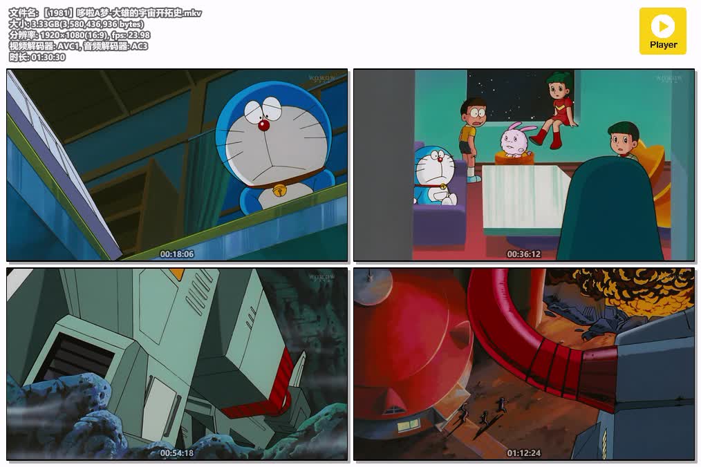 插图:《哆啦A梦-大雄的宇宙开拓史》(1981) [剧场版] 粤语 1080P [百度网盘]，编号:439