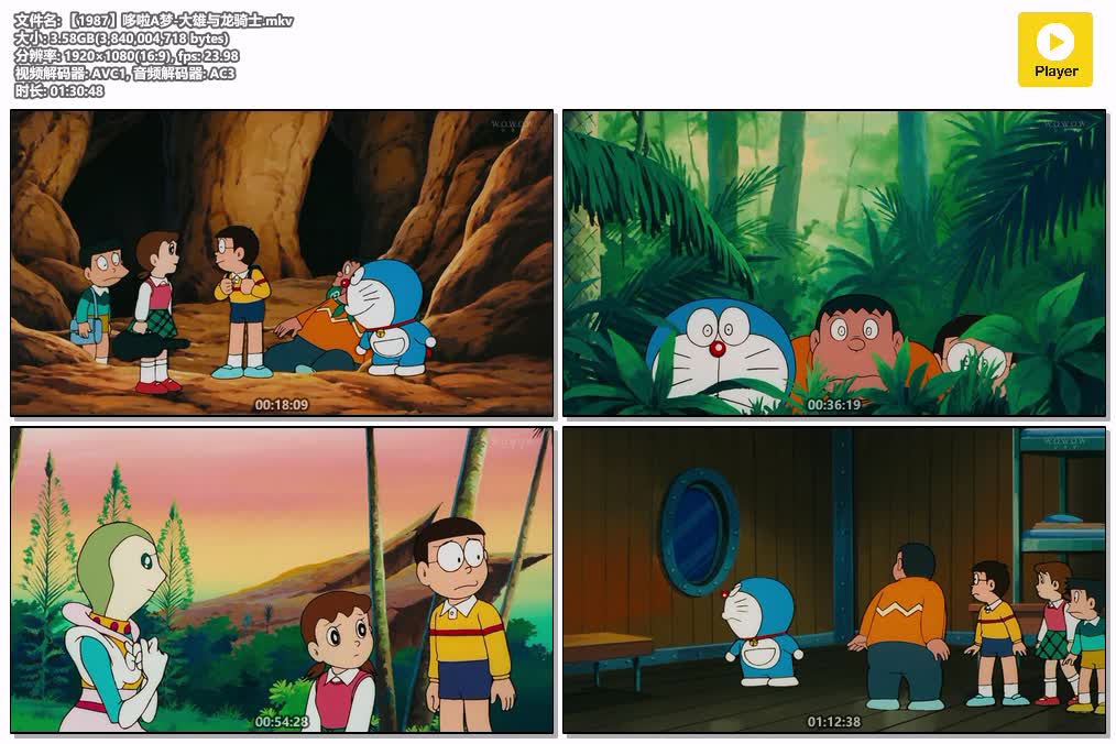 插图:《哆啦A梦-大雄与龙骑士》(1987) [剧场版] 粤台日三语 1080P [百度网盘]，编号:143