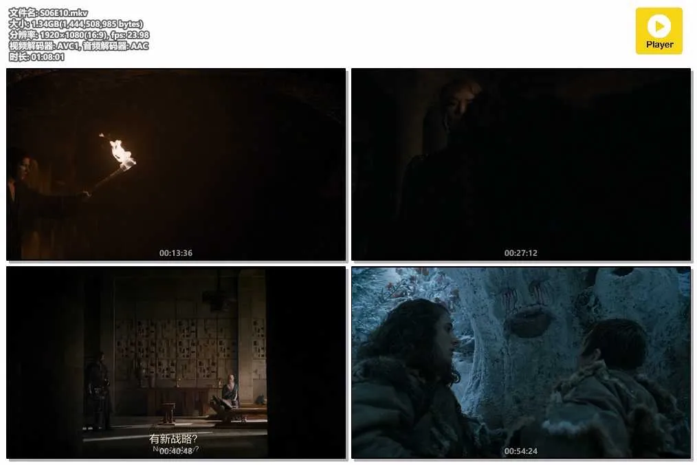 插图:《权力的游戏》第六季 (Game of Thrones S06) (2016) [全10集] 粤英双语 1080P [百度网盘]，编号:933
