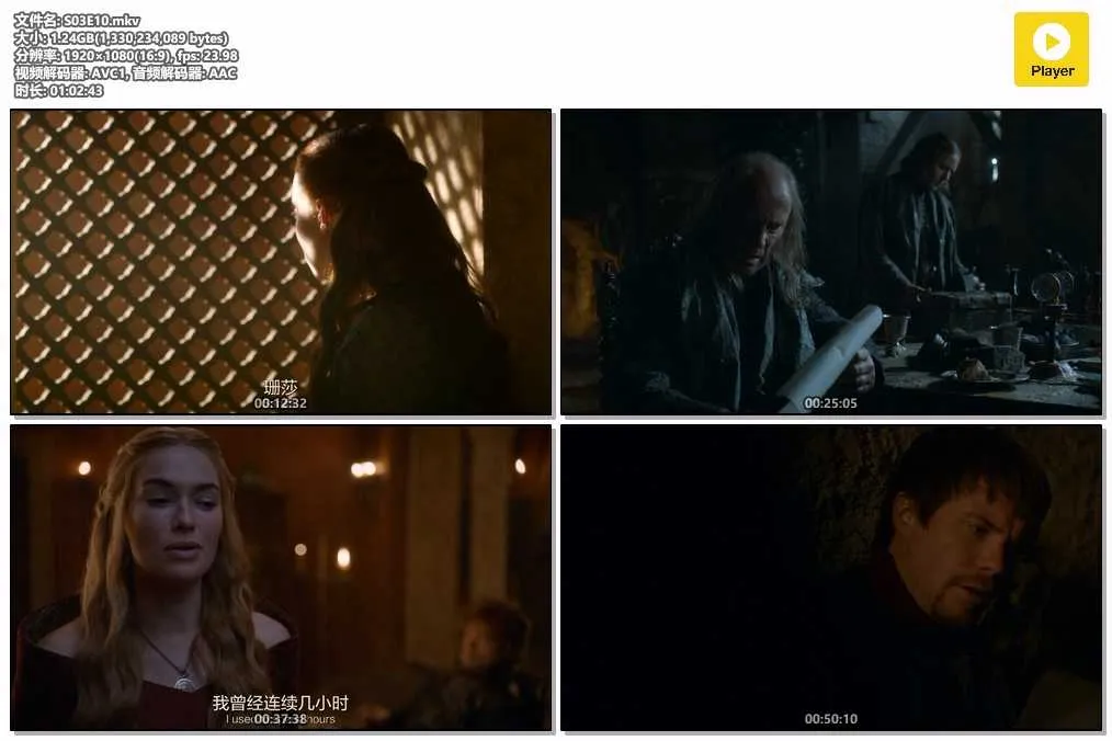 插图:《权力的游戏》第三季 (Game of Thrones S03) (2013) [全10集] 粤英双语 1080P [百度网盘]，编号:287