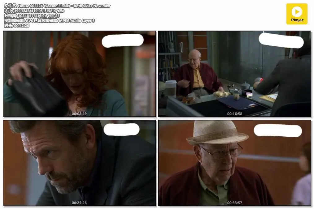 插图:《医神》第五季 (House M.D. Season 5) (2008) [全24集] 粤英双语 576P [百度网盘]，编号:826