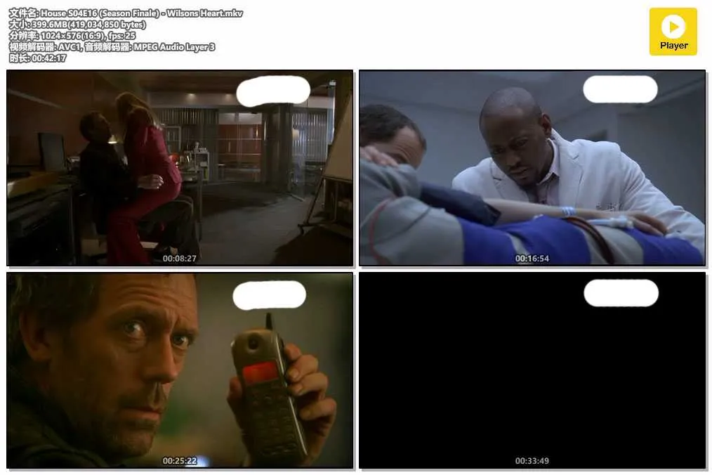 插图:《医神》第四季 (House M.D. Season 4) (2007) [全16集] 粤英双语 576P [百度网盘]，编号:631