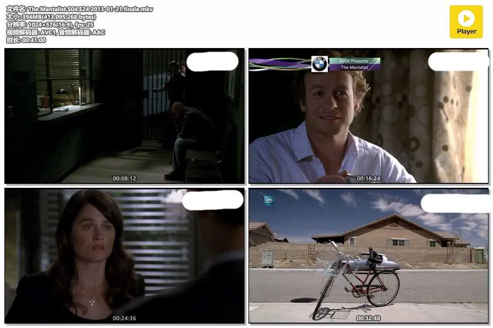 插图:《心计》第四季 (The Mentalist Season 4) (2011) [全24集] 粤英双语 576P [百度网盘]，编号:266