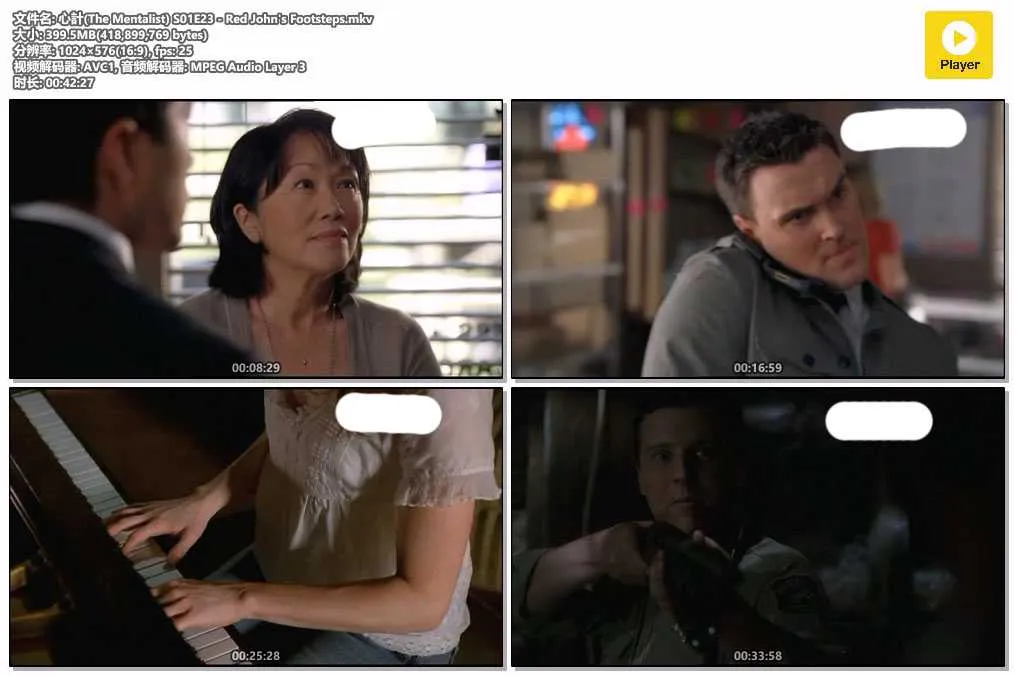 插图:《心计》第一季 (The Mentalist Season 1) (2008) [全23集] 粤英双语 576P [百度网盘]，编号:595
